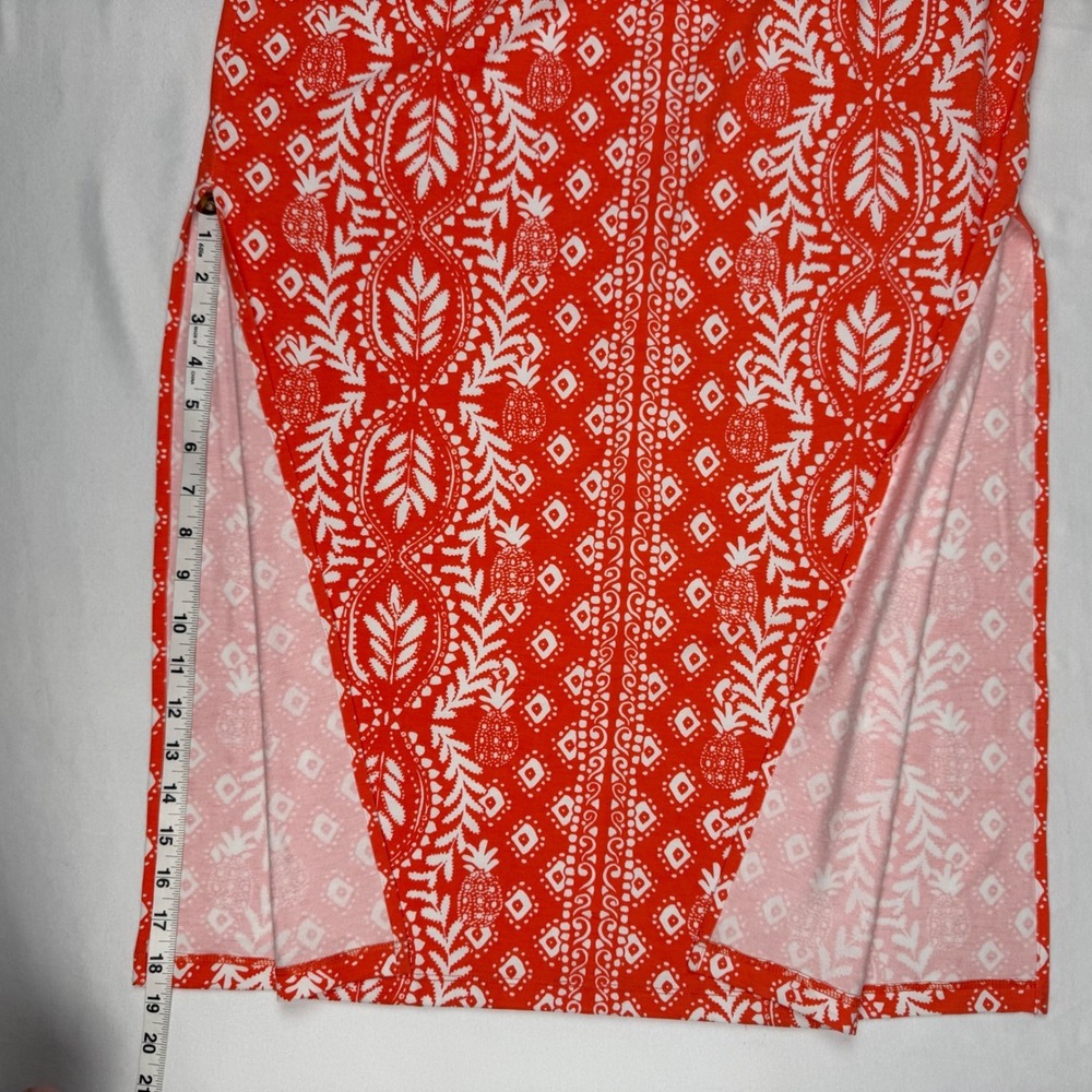 Lilly Pulitzer Ulla Maxi Dress Orange Flamingo Feather Harbour View Print M NEW - Picture 6 of 10